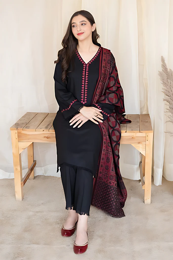 AISLING - 3PC DHANAK EMBROIDERED FA-145