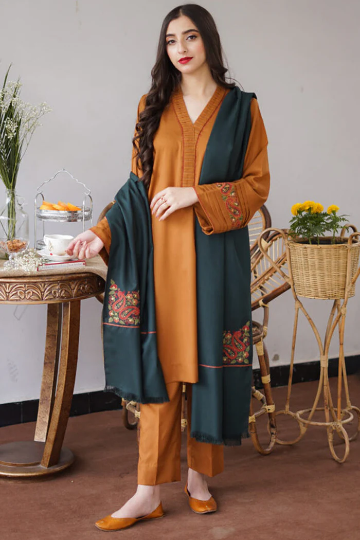 AISLING - 3PC DHANAK EMBROIDERED FA-09D