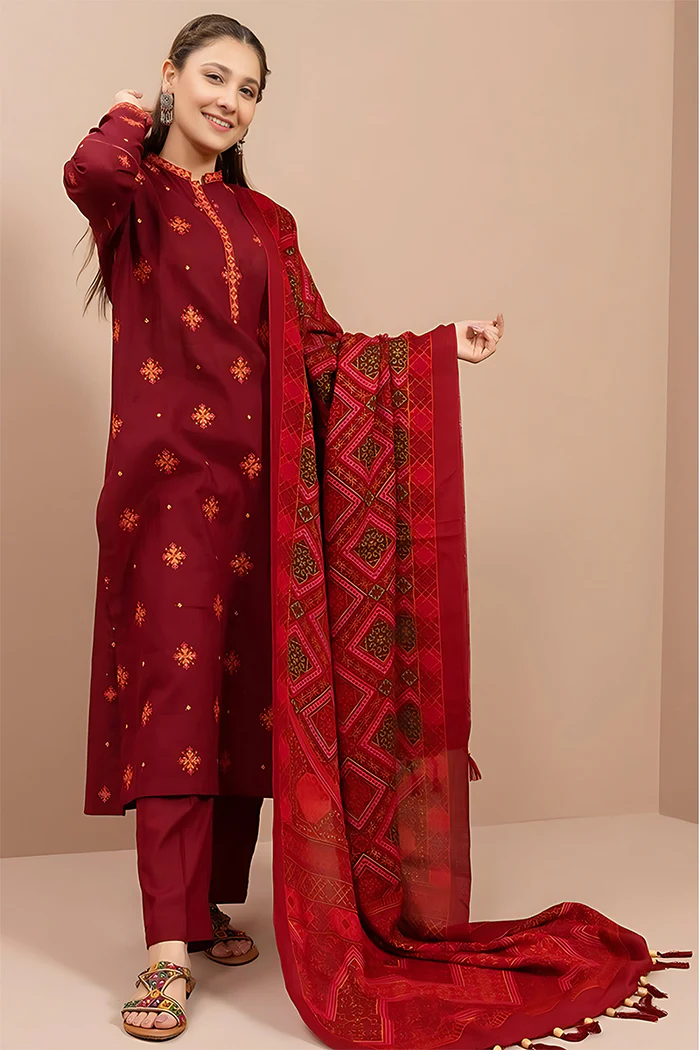 KAYSERIA - 3PC DHANAK EMBROIDERED FA-68