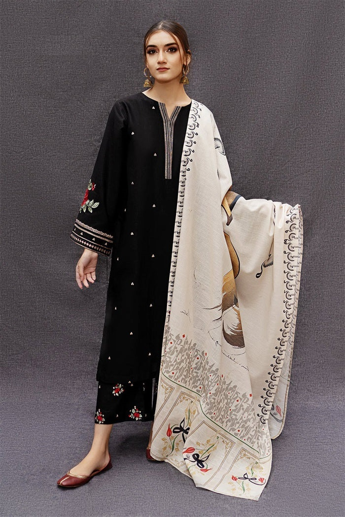 URGE - 3PC DHANAK EMBROIDERED FA-142