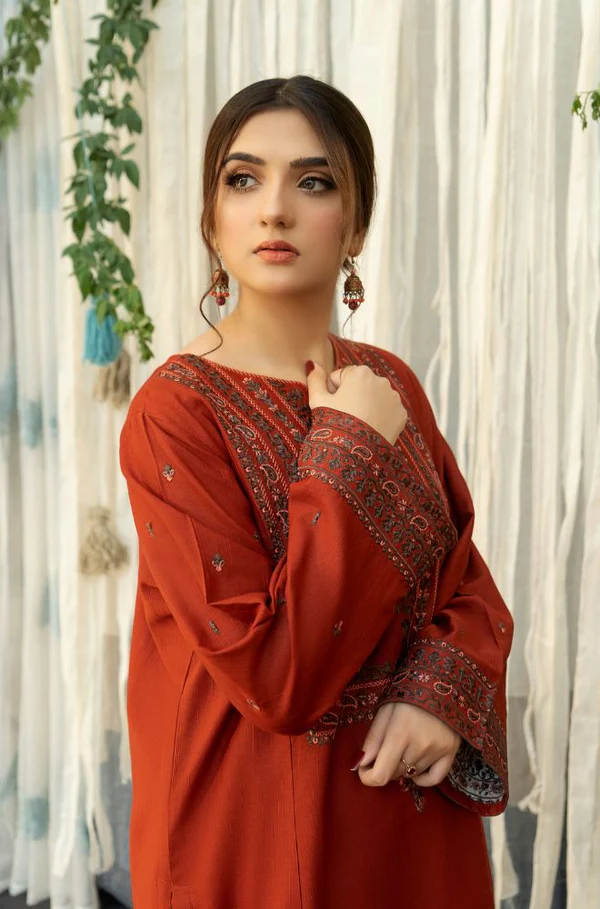 URGE - 3PC DHANAK EMBROIDERED FA-118D