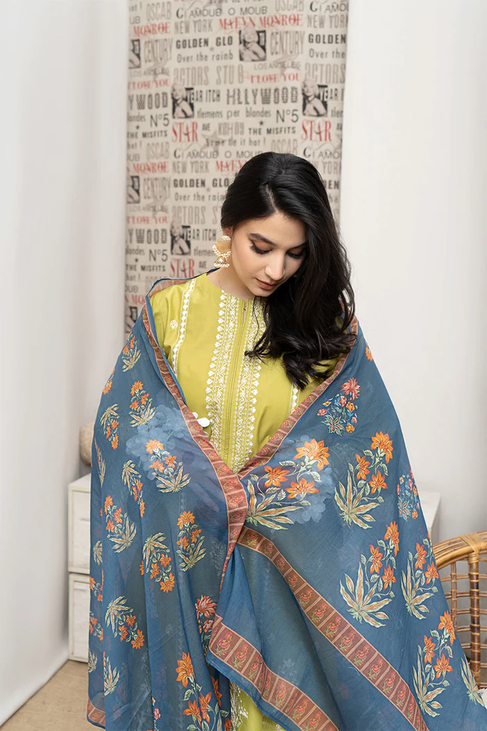 URGE - 3PC DHANAK EMBROIDERED FA-110