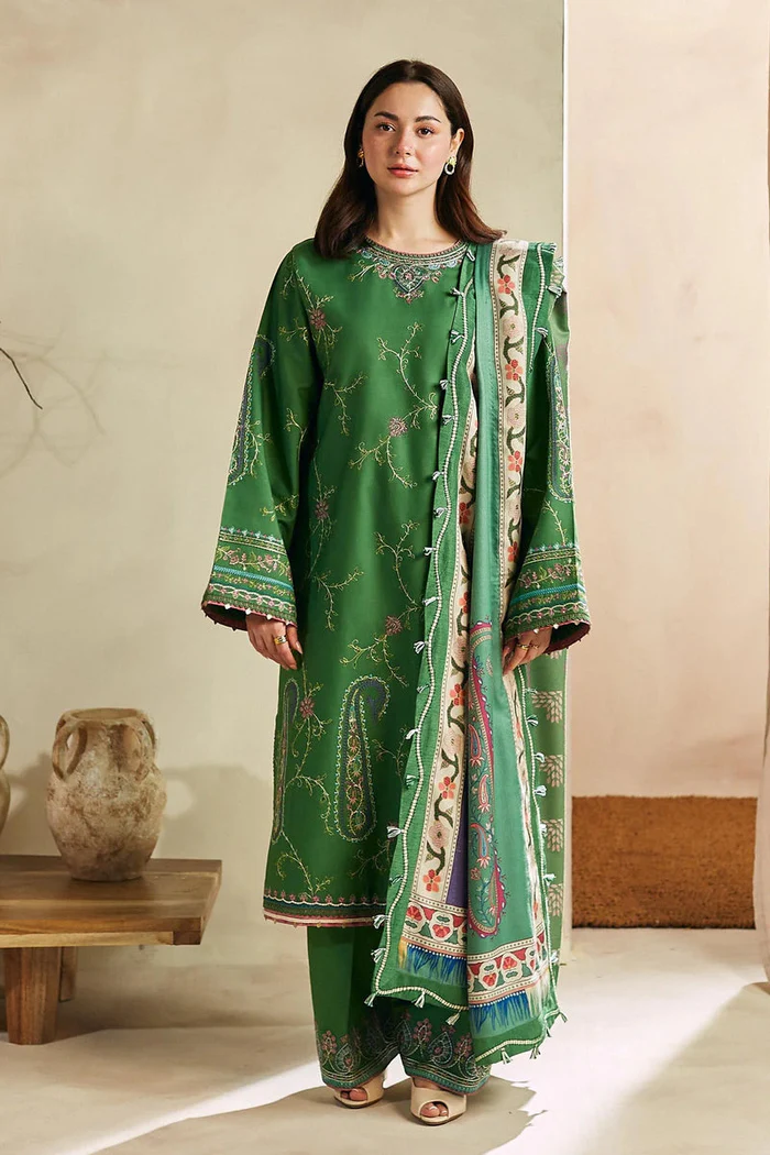 ZARA SHAH JAHAN - 3PC DHANAK EMBROIDERED FA-81G