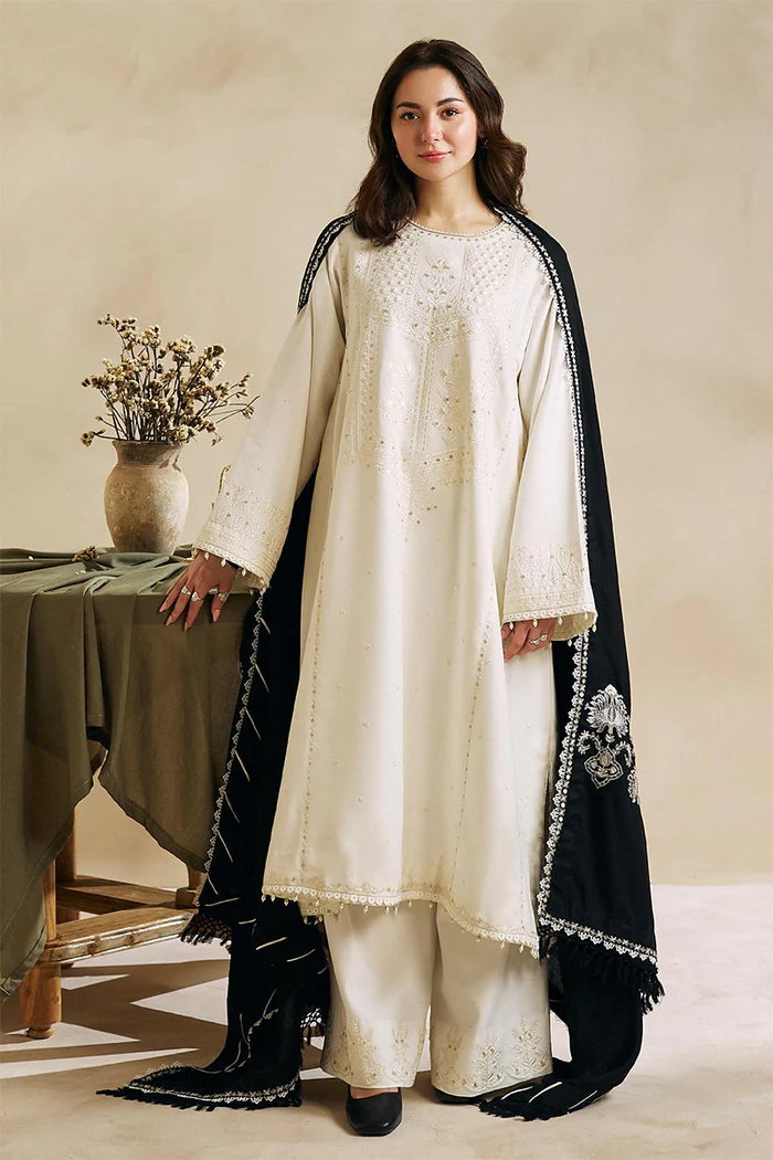 ZARA SHAH JAHAN - 3PC DHANAK EMBROIDERED FA-80W