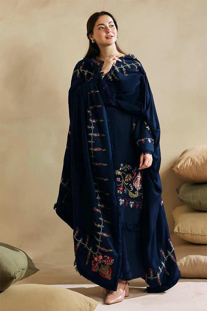 ZARA SHAHJAHAN - 3PC DHANAK EMBROIDERED FA-79