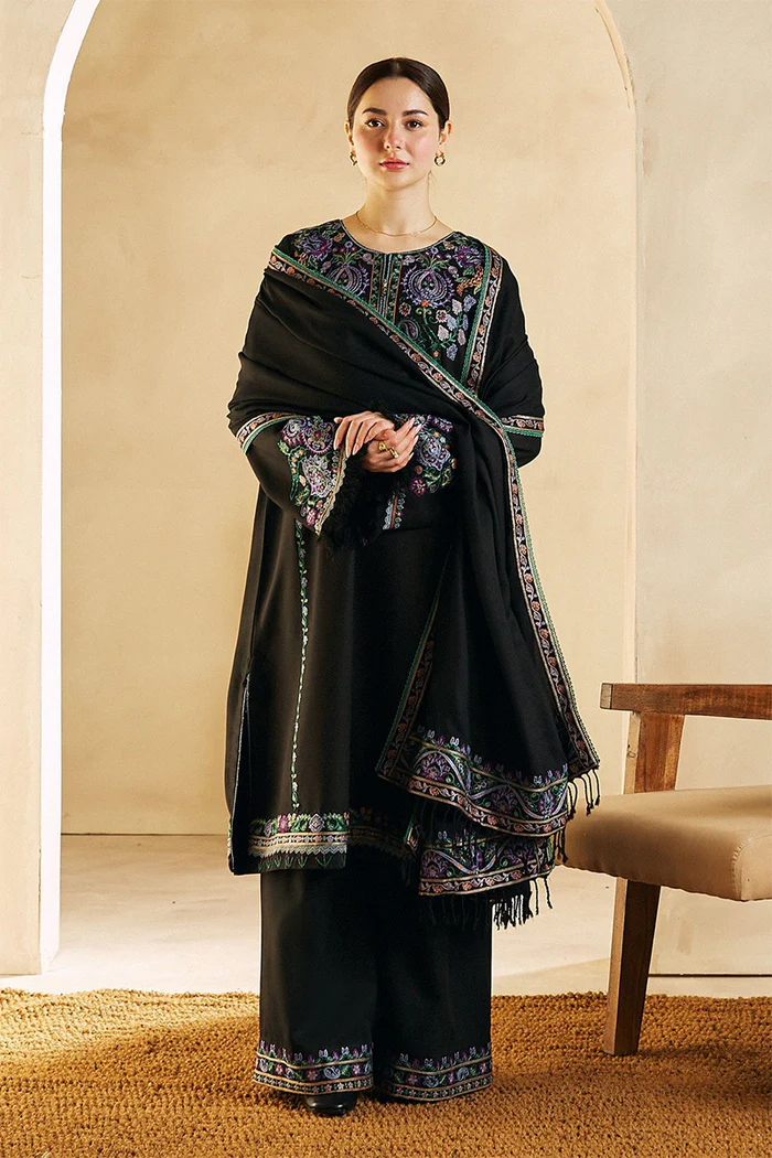 ZARA SHAHJAHAN - 3PC DHANAK EMBROIDERED FA-78B