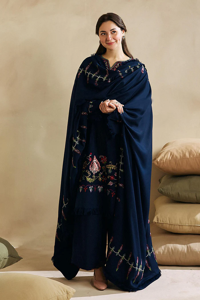 ZARA SHAHJAHAN - 3PC DHANAK EMBROIDERED FA-79